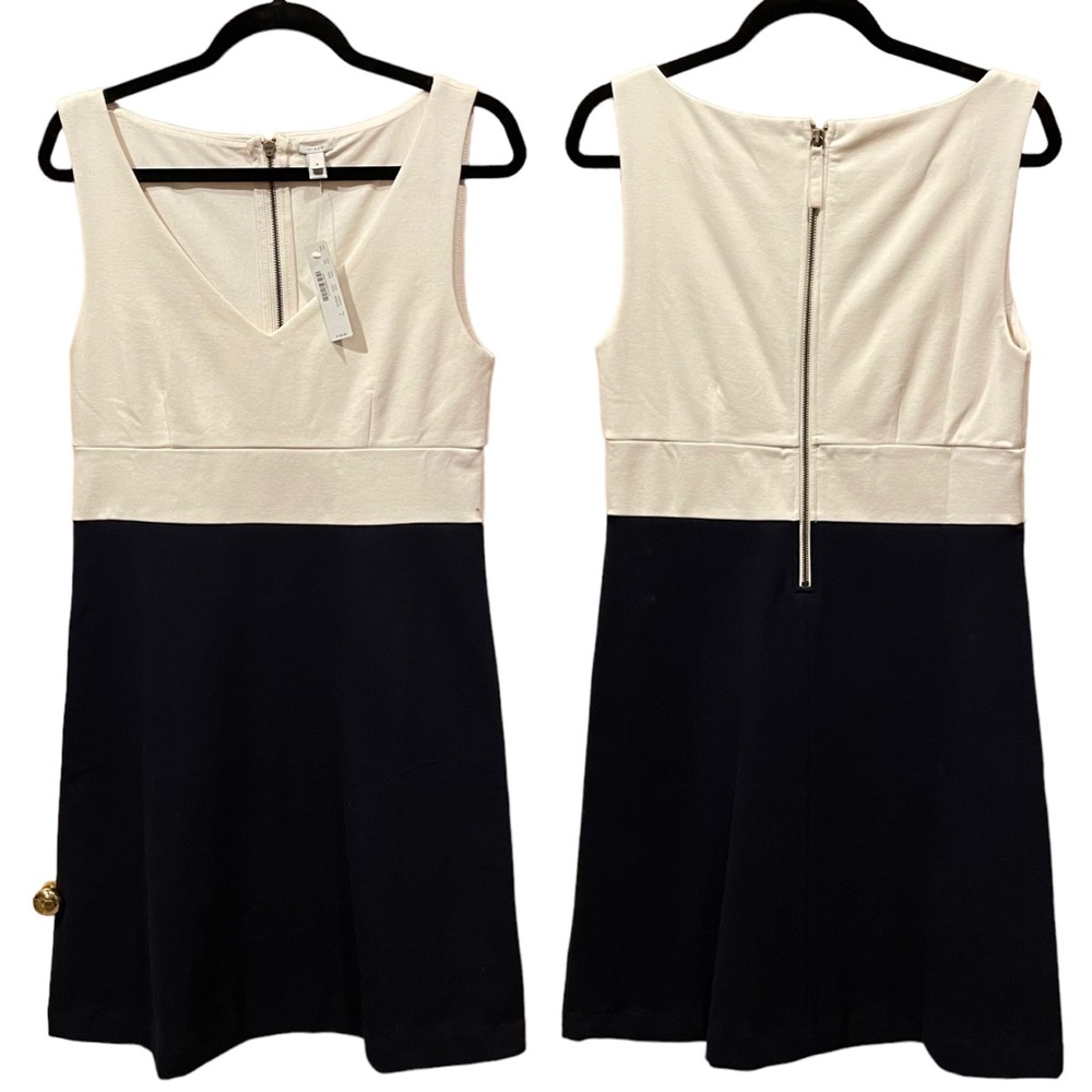 NWT J.Crew Colorblock V-Neck Dress‎